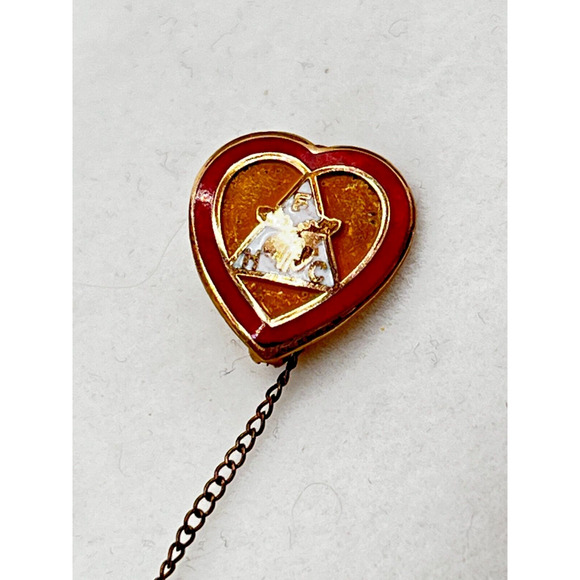 Vintage Rare Moose Lodge Lapel Pin WOTM 1/1010 Real gold Women of The Moose - Picture 6 of 6